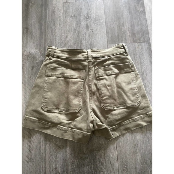 Everlane- Olive green Shorts High Waist Stretch - Picture 2 of 6